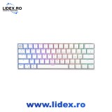 QwertyKey H61 Split Alba Hotswap RGB Tastatura Mecanica Gaming Switch Red Liniar