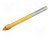 Burghiu universal GRAPHITE 6mm carbură sinterizată cu nitrură de titan 64mm