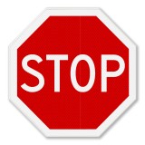 Stop Oprire &icirc;nainte de drumul prioritar din aluminiu