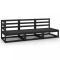Gossi set mobilier de gradina, 3 piese, negru, lemn masiv de pin