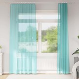 VidaXL Perdele Voile cu buzunare pentru bare 2 buc Turcoaz