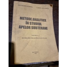 Anca Marina Marinov, Carmen Anca Safta - Metode Analitice in Studiul Apelor Subterane