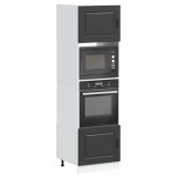 Gossi dulapuri pentru cuptor 2 buc lucca negru lemn prelucrat