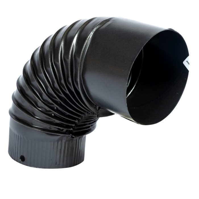 Cot pentru soba pe lemne, 90˚, 150mm, Gri mat FarmGarden AgroTrade