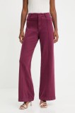 Answear.LAB jeansi culoarea bordo
