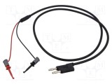 Cablu de măsurare CAL TEST 60VDC 30VAC 3A cu soclu axial 4mm, 1m