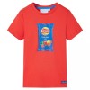 Tricou pentru copii cu m&acirc;neci scurte, roșu, 104, vidaXL