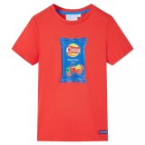 Tricou pentru copii cu m&acirc;neci scurte, roșu, 140