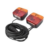 Set lampi magnetice pentru remorca cu fisa 7 pini 12V +cablu, Breckner