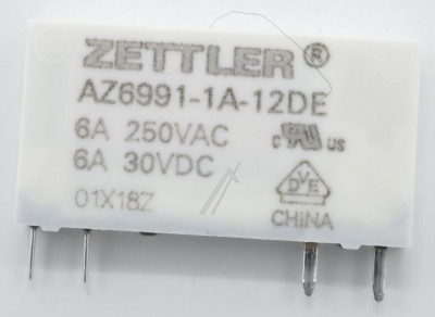 12VDC 6A-250VAC RELEU PCB, 1 CIRCUIT AZ6991-1A-12DE ZETTLER foto