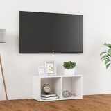 Cumpara ieftin Comodă TV, alb extralucios, 72x35x36,5 cm, PAL