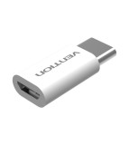 Adaptor Micro USB 2.0 B Mama la USB Type C Tata-Culoare Alb, Vention