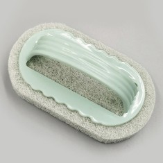 Perie burete de curatat cu maner, flippy, perie pentru gresie, baie, bucatarie, verde