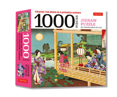 View the Moon in a Japanese Garden Jigsaw Puzzle 1,000 Piece: Finished Size 24 X 18 Inches (61 X 46 CM) foto