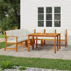 vidaXL Set mobilier de grădină cu perne, 7 piese, lemn masiv de acacia