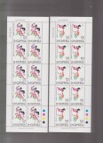 ALBANIA 1998 EUROPA CEPT - Festivaluri Nationala 2 Coli cu cate 10 timbre- MNH**, Nestampilat