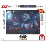 Puzzle 1000 piese, Thomas Kinkade - Star Wars - Mandalorian - Doi pe drum, Schimdt