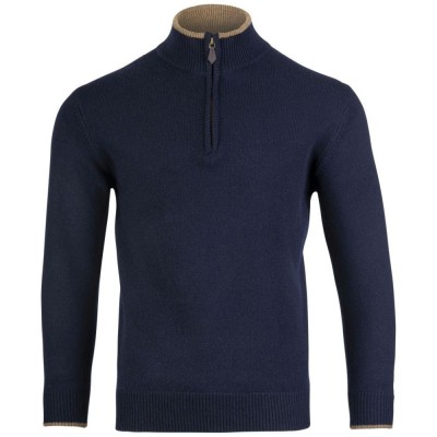 Jack Pyke Ashcombe Pulover 100% l&amp;acirc;nă de miel cu fermoar, culoare bleumarin, mărimea XXXL foto