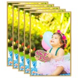 Cumpara ieftin Rame foto colaj pentru perete/masă, 5 buc., auriu, 10x15 cm MDF