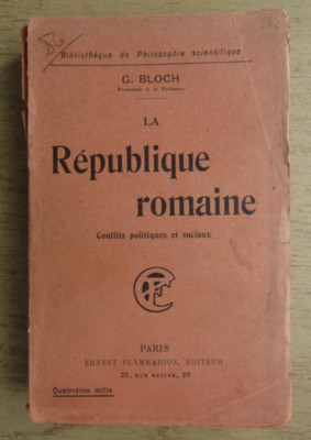 G. Bloch - La Republique Romaine (1919) foto