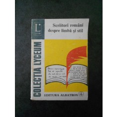 GH. BULGAR - SCRIITORI ROMANI DESPRE LIMBA SI STIL