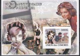 Comore 2009 - A 70-a aniversare de la nasterea lui Romy Schneider, Colita, MNH, Nestampilat
