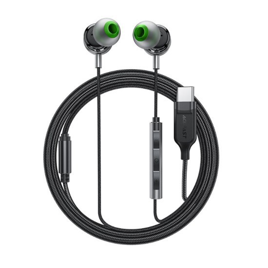 Casti cu microfon, in-ear, Type-C, 1.2m - Acefast (L5) - Black