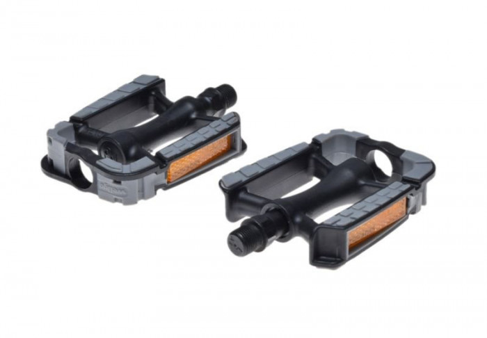 Set 2 pedale Wellgo din plastic antiderapant, pentru bicicleta, filet 9/16, culo PB Cod:AWR0071