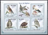 Sao Tome si Principe 2009 - Păsări de pradă, Bloc, Cota 10 EURO, MNH
