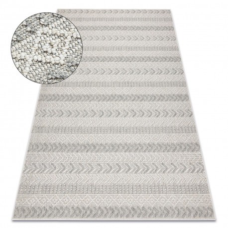 Covor JERSEY 19243 gri - Heringă, structurale, bucla BOHO, 140x190 cm