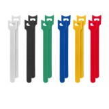 Set 12 Curele din velcro pentru organizarea cablurilor, Lanberg 41463, 15 cm x 12 mm, flexibile, multicolore