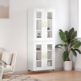 VidaXL Dulap &icirc;nalt, alb, 69,5x34x180 cm, lemn compozit