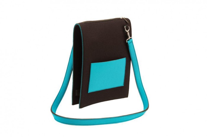 Geanta umar nfun trendy negru turcoaz