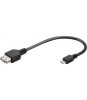 Cablu adaptor OTG micro USB tata - USB mama 20cm Goobay