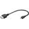Cablu adaptor OTG micro USB tata - USB mama 20cm Goobay