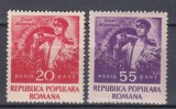 ROMANIA 1952 LP 328 ZIUA MINERULUI SERIE MNH