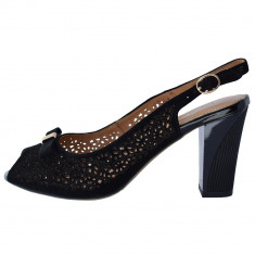 Sandale dama, din piele naturala, Deska, 37232-01-O-33, negru