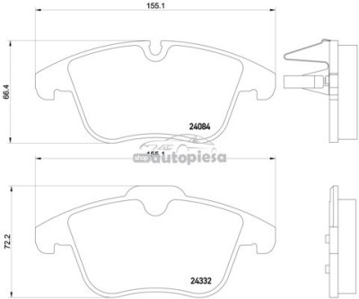 Set placute frana,frana disc CITROEN C5 III Break (TD) (2008 - 2016) KRIEGER 0950006276 foto