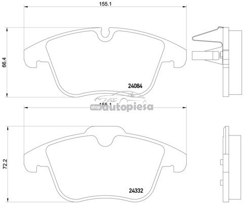 Set placute frana,frana disc CITROEN C5 III Break (TD) (2008 - 2016) KRIEGER 0950006276