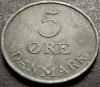 Moneda 5 ORE - DANEMARCA, anul 1958 *cod 1858 A - varianta mare = ZINC!, Europa