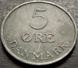 Moneda 5 ORE - DANEMARCA, anul 1958 *cod 1858 A - varianta mare = ZINC!