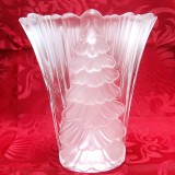 VAZA STICLA WINTER DREAMS MIKASA GERMANIA STICLA SATINATA CU EFECT DE GHEATA DECOR BRAD 20 CM