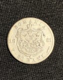 Moneda 50 bani 1881 argint