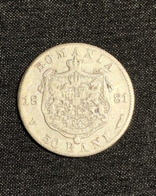 Moneda 50 bani 1881 argint foto