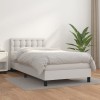 VidaXL Pat box spring cu saltea, alb, 80x200 cm, piele ecologică 3141090
