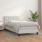 vidaXL Pat box spring cu saltea, alb, 80x200 cm, piele ecologică 3141090