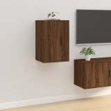 Dulap TV montat pe perete, stejar maro, 40x34,5x60 cm