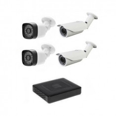 Kit 4 camere supraveghere 2MP Full HD AHD 1080p, Exterior + DVR 4 canale 5MP foto