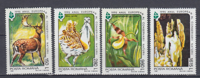 ROMANIA 1995 LP 1381 ANUL EUROPEAN AL CONSERVARII NATURII SERIE MNH