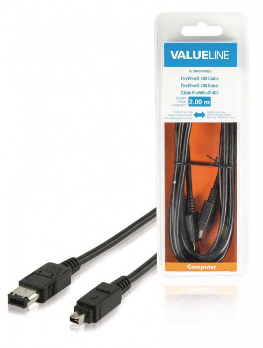 Cablu FireWire 400 4 Pini tata - 6 Pini tata 2m Valueline